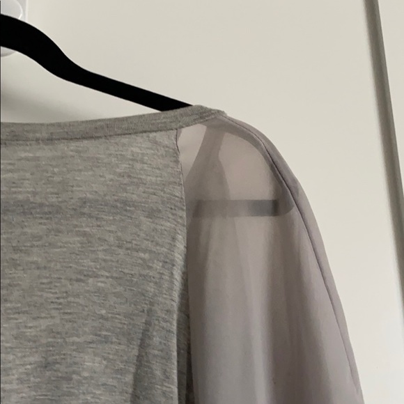 Red Haute Sleeveless Sheer Sleeved Tee - Picture 6 of 7